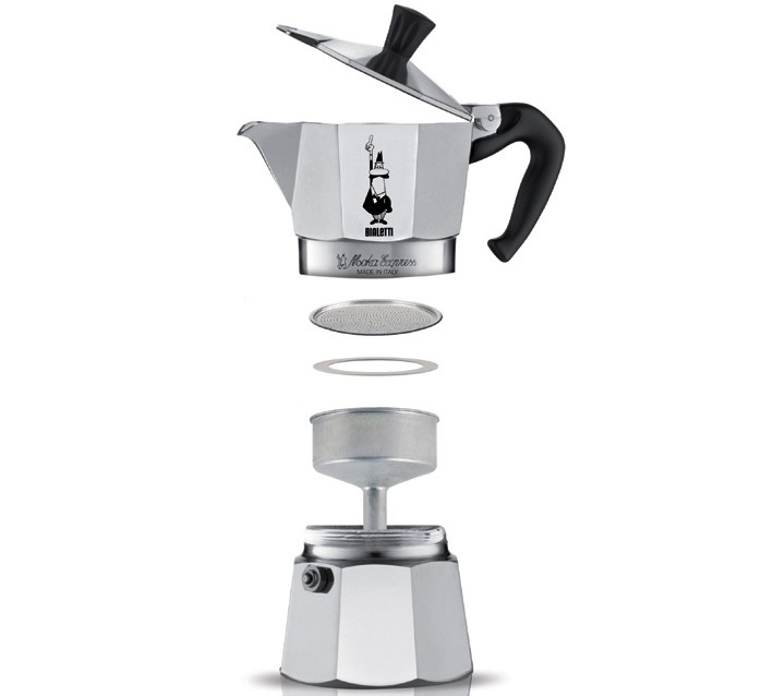 Cafetière italienne BIALETTI - Moka Express 30 cl + adaptateur